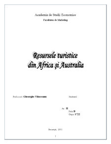Resursele turistice din Africa și Australia - Pagina 1