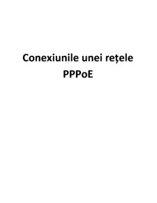 Conexiunile unei rețele PPPoE - Pagina 1
