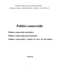 Politici Comerciale - Pagina 1