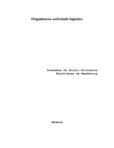 Organizarea activității logistice - Pagina 1