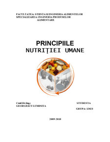 Principiile Nutriției Umane - Pagina 1