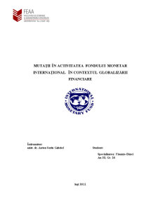 Fondul monetar internațional în contextul globalizării - Pagina 1