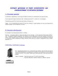 Noțiuni generale și părți componente ale calculatorului și setările biosului - Pagina 1