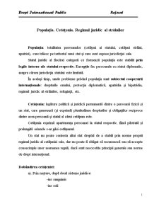 Populația, cetățenia, regimul juridic al străinilor - Pagina 1