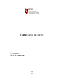 Fertilitatea în India - Pagina 1