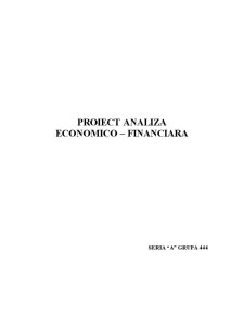 Analiză economică - SC F-LLI Campagnollo Prodimex SRL - Pagina 1