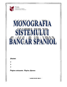 Monografia Sistemului Bancar Spaniol - Pagina 1
