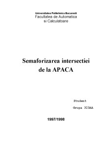 Semaforizarea intersecției de la Apaca - Pagina 1