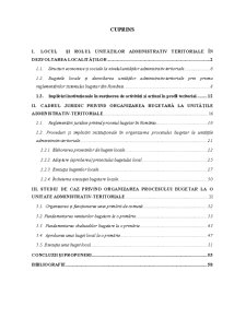 Organizarea procesului bugetar la unitățile administrativ - teritoriale - Pagina 1