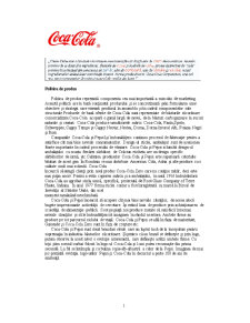 Politică de produs la Coca Cola - Pagina 1
