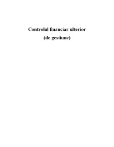 Controlul Financiar Ulterior de Gestiune - Pagina 1