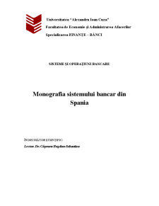 Monografia Sistemului Bancar din Spania - Pagina 1