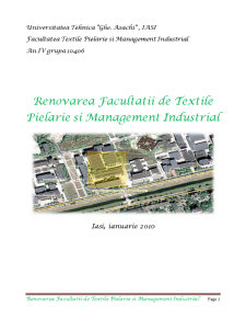 Renovarea Facultății de Textile, Pielărie și Management Industrial - Pagina 1