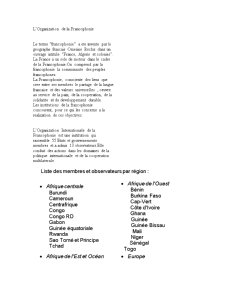 L'organization de la Francophonie - Pagina 1