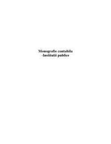 Monografie contabilă - instituții publice - Pagina 1
