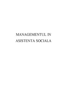 Managementul în asistența socială - Pagina 1