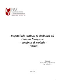 Bugetul de Venituri și Cheltuieli al Uniunii Europene - Pagina 1
