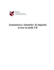Armonizarea sistemelor de impozite și taxe în cadrul țărilor UE - Pagina 1