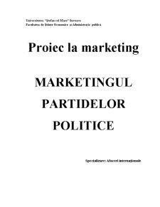 Marketingul Partidelor Politice - Pagina 1