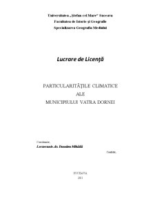 Particularități climatice ale Municipiului Vatra Dornei - Pagina 1