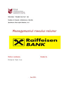 Managementul Riscului Valutar la Raiffeisen Bank - Pagina 1