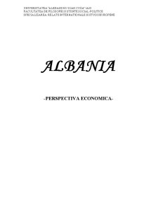 Albania - perspectivă economică - Pagina 1