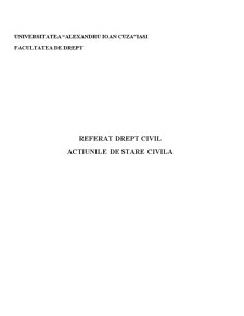 Acțiunile de stare civilă - Pagina 1