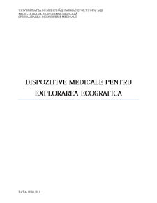 Dispozitive medicale pentru explorarea ecografică - Pagina 1