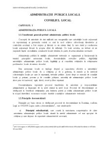 Administrația Publică Locală. Consiliul Local - Pagina 1