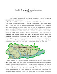 Analiză de Geografie Umană a Comunei Lehliu - Pagina 1