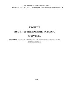 Buget și trezorerie publică - Slovenia - Pagina 1