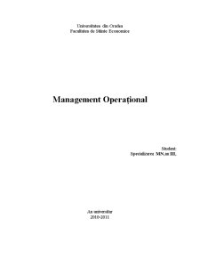 Management Operațional - Pagina 1