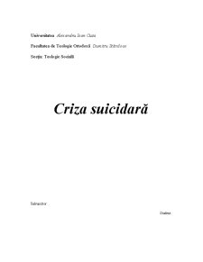 Criza Suicidară - Pagina 1