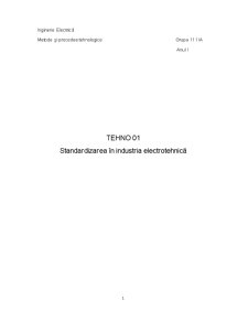 Standardizarea în Industria Electrotehnică - Pagina 1