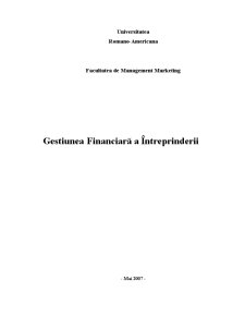 Gestiune Financiară - Pagina 1