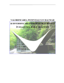 Valorificarea potențialului balnear și diversificarea serviciilor turistice în stațiunea Băile Olănești - Pagina 1