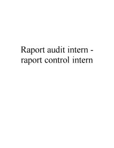 Raportul dintre Auditul Intern și Controlul Intern - Pagina 1