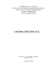 Legislație Fiscală - Pagina 1