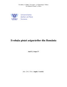 Evoluția Pieței Asigurărilor din România - Pagina 1