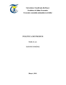 Politică de produs - Danone România - Pagina 1