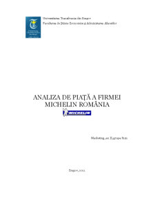 Analiza de Piață a Firmei Michelin România - Pagina 1