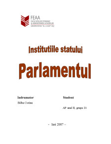 Instituțiile statului - Parlamentul - Pagina 1