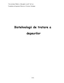 Biotehnologii de Tratare a Deșeurilor - Pagina 1