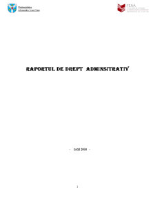 Raportul de Drept Administrativ - Pagina 1