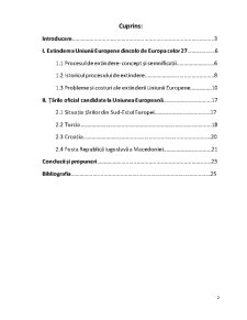 Probleme și Costuri ale Extinderii Uniunii Europene - Pagina 2