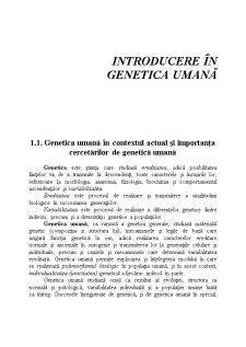 Introducere în Genetica Umană - Pagina 1