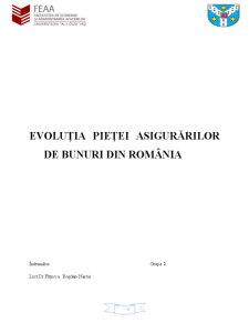 Evoluția piețelor de asigurări din România - Pagina 1