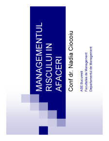 Managementul Riscului în Afaceri - Pagina 1