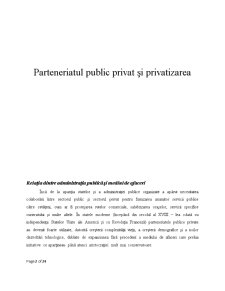 Parteneriatul Public Privat și Privatizarea - Pagina 2