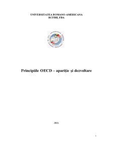Principiile OECD - Apariție și Dezvoltare - Pagina 1